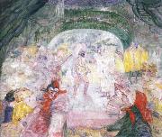 James Ensor Theater of Masks oil